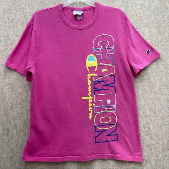 Women's Champion Embroidered Logo Tshirt M - Picture 1 of 7